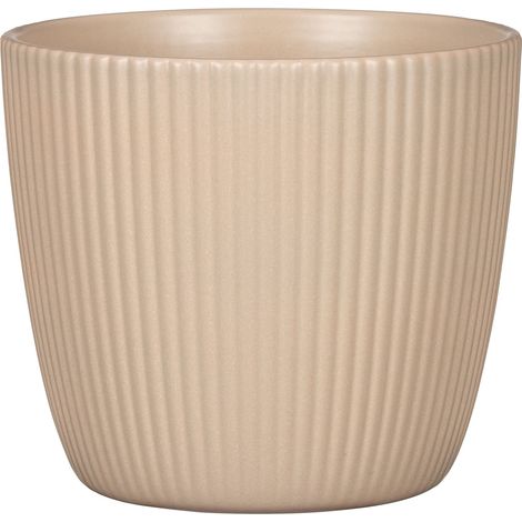 Scheurich Aura, pot de fleurs en céramique, couleur : Dry Reed, diamètre 27,5 cm, hauteur 24,5 cm, volume 10,32 l.