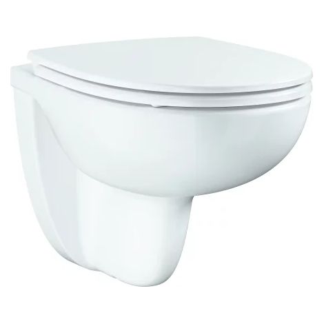 GROHE Set vaso sospeso a cacciata Bau Keramik 112949, con vaso sospeso Bau Keramik 112 948 SH00, sedile WC Bau Keramik 112 946 SH00, Bianco Alpin, 112949SH00