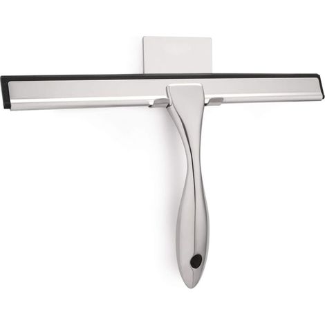 Raclette de douche multi-usages pour portes de douche, salle de bain, fenêtres et vitres de voiture - Acier inoxydable, 30 cm (1/5)