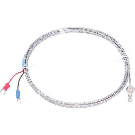 Sonde de température à thermocouple type K WRNT-02, filetage M8, fil rouge et noir, capteur à vis (1/5)