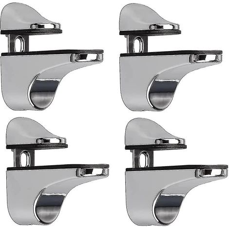 Adjustable Glass Shelf Bracket, 4 Pcs Glass Shelf Bracket, Wall Mounted Glass Clamp, Glass Shelf Bracket, For Glass Shelf (1/5)