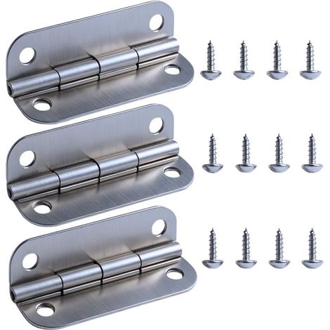 Beyamis Accessoires pour congélateur : charnière de rechange en acier inoxydable (lot de trois)  charnière 64 × 32 × 1,5 mm (1/5)