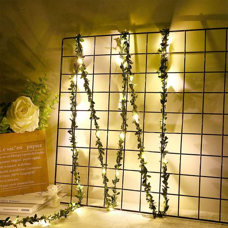 Guirlande lumineuse rotin 30 LED 3 m / 9,8 ft rechargeable USB pour décoration intérieure fête Noël Blanc chaud (1/5)