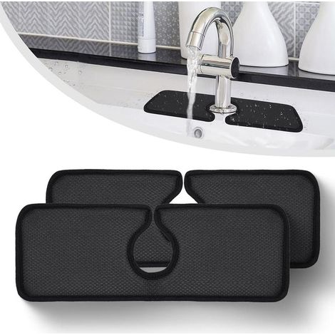 2PCS Tapis Évier Cuisine 38x13cm, Protection Robinet Anti-Éclaboussures, GROOFOO (1/5)
