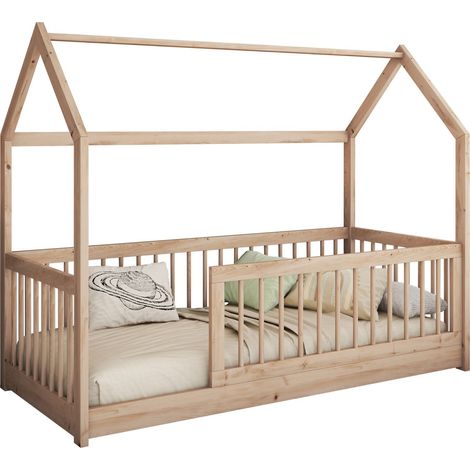 Cama Henderson 168, Haya, Individuales, 80x180, Madera, Somieres, 87x186x150cm (1/3)
