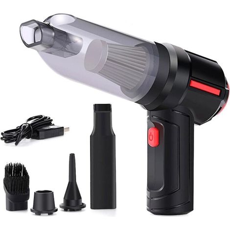 Crezuo 4-in-1 Akku-Autostaubsauger, 9000 Pa, 120 W, Autostaubsauger, Handstaubsauger