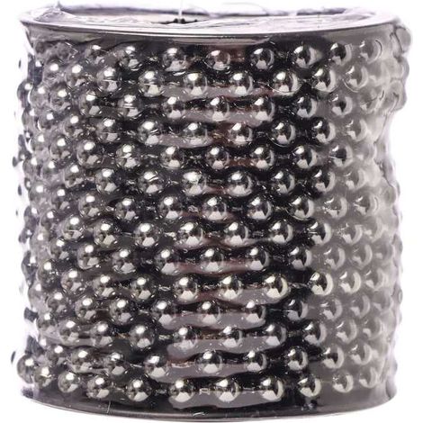 ARPIMEX Ghirlanda Perle Natale D 6 Mm L 10 Mt Plastica Grey