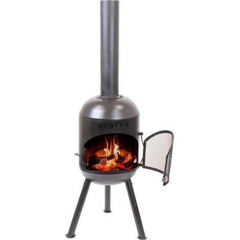 Ambiance BonSolo barbacoa exterior negra 124 cm (1/3)