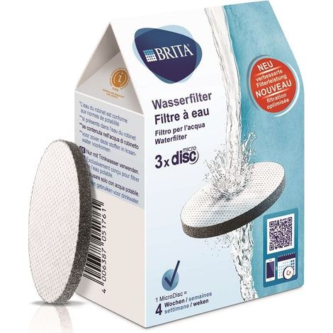 Pack de 3 filtres d'origine – Filtration eau – Réduit le chlore et les impuretés – Compatible avec carafes BRITA (1/10)