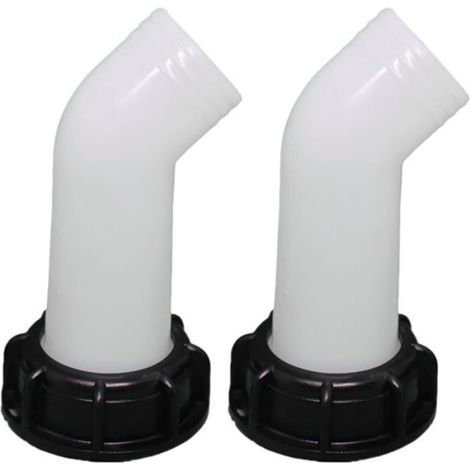 Bec de vidange pour réservoir IBC - - 2 pièces - 1000L - Écrou fileté - Bonne étanchéité (1/5)