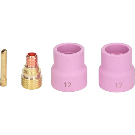 pièces accessoires soudure TIG, buse céramique 2,4mm, lentille à gaz, bec oblique, pince électrode (1/5)