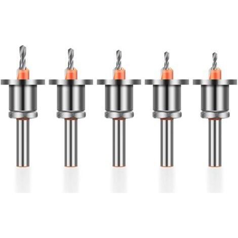 5 pièces tige réglable fraise bois routeur noyau limiteur alliage forets bois forage fraise vis,5PCS(2.8+3.0+3.2+3.5+4.0) (1/5)