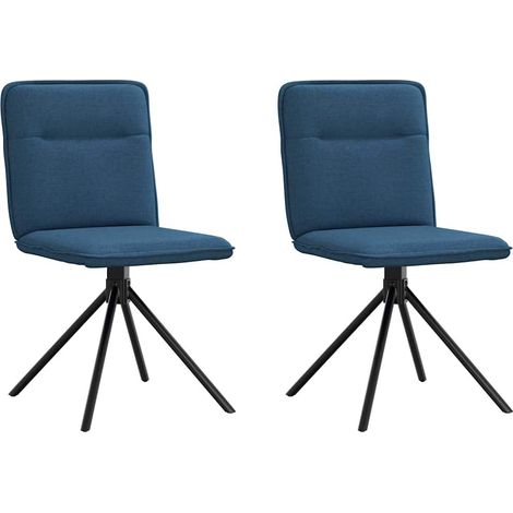 Esszimmerstühle 2 Stk. Blau Stoff
