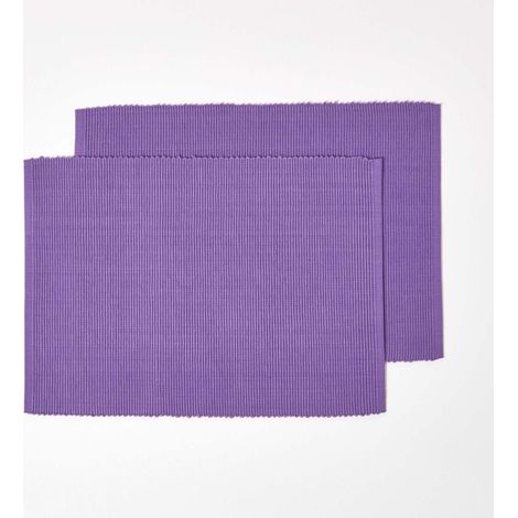 HOMESCAPES Tischset lila im 2er-Set – 100% Baumwolle, 33x50 cm
