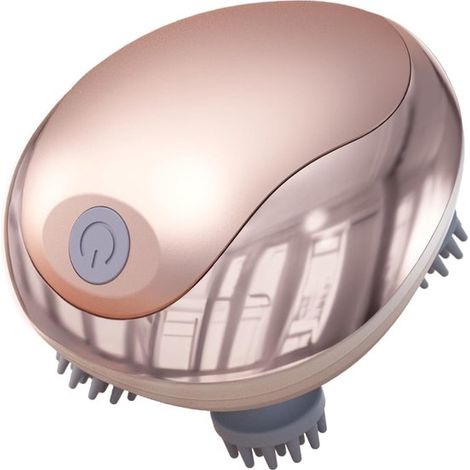 Masajeador de cuero cabelludo – Masajeador de cabeza – Masajeador eléctrico de cabeza resistente al agua IPX7 – 8 puntos de masaje, 3 modos – Para el cuidado del cuero cabelludo – Rosa (1/5)