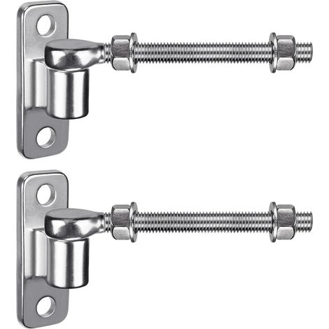 Charnières de Portail, M12 Quincaillerie de Portail de Jardin Robuste 2pcs 16mm Crochet pour Boulon de Suspension en métal sur Plaque pour Portail de Ferme/Clôture en Bois/Allée, 440lbs/15cm (1/5)
