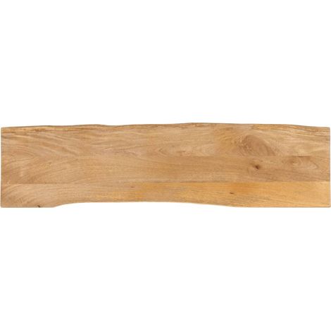 Piano Tavolo 180x40x3,8 cm Bordi Vivi in Legno Massello Mango vidaXL (1/5)