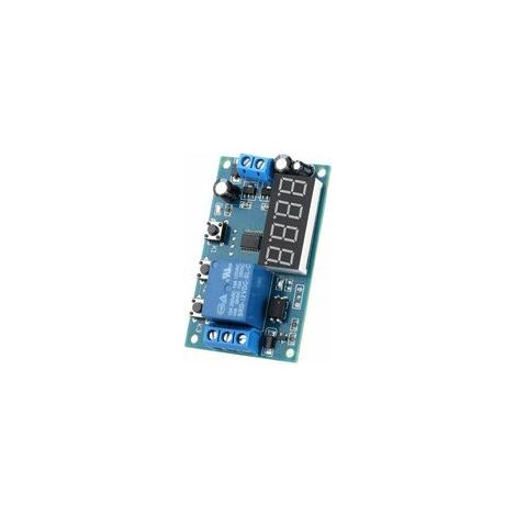 Module Relais Temporisateur Cycle Délai - Contrôle Temps Programmable DC 12V - Affichage LED Numérique - Pour Automatisation Industrielle Et Domestique - 1 Pièce (1/5)