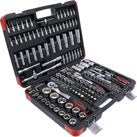 Bgs Technic – Coffret cliquet et douilles 172 pièces – Douilles de 10 à 32 mm – Embouts et rallonges inclus – Pour travaux mécaniques avancés