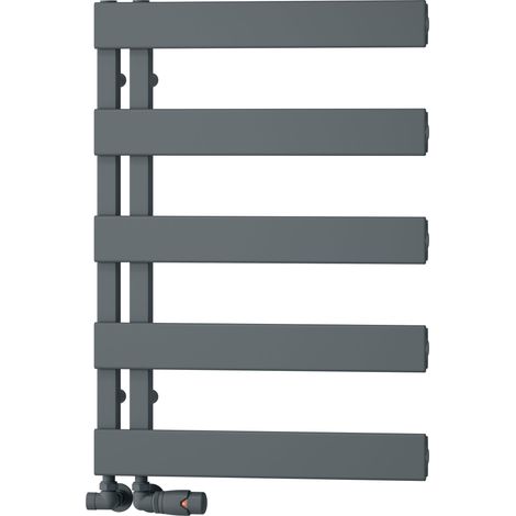 Reina Carpena Flat Panel Heated Towel Rail 710mm H x 500mm W - Anthracite (1/3)