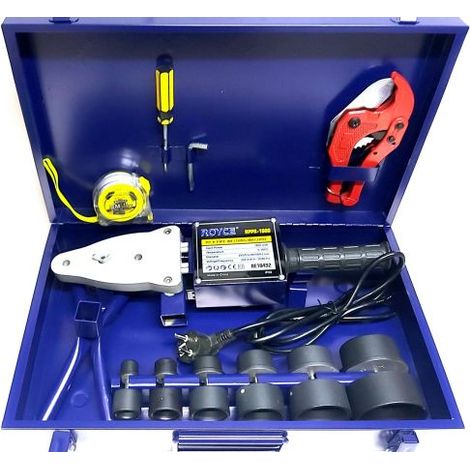 SALDATORE POLIFUSORE 1600W PER SALDATURA TUBI PLASTICA PVC PVDF 6 MATRICI (1/5)