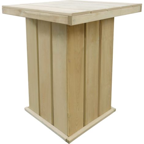 Vidaxl – Table de bar 75x75x110 cm en pin imprégné – Résistante à la pourriture – Certifiée FSC – Pour extérieur et terrasse (1/3)