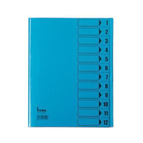 BENE Ordnungsmappe Bene DIN A4 230g/m² Farbe: intensivblau 12 Fächer (1/2)