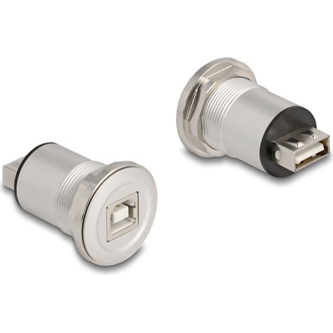 Delock USB 2.0 Tipo-A a Tipo-B integrado de aluminio hembra