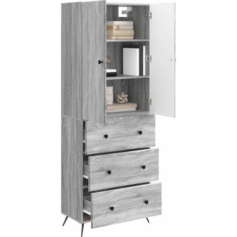 Set di armadi 2 pz Sonoma grigio 66 x 34,5 x 90 cm DAS177528 (1/5)