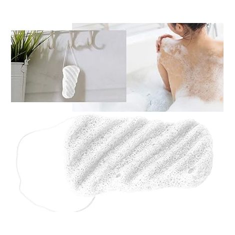 Spugna da bagno esfoliante Konjac corpo 100% naturale e delicata - Bianca (confezione da 3) (1/3)