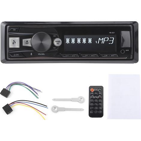 Autoradio Bluetooth MP3 12V avec FM, USB, AUX, télécommande et panneau amovible (1/5)