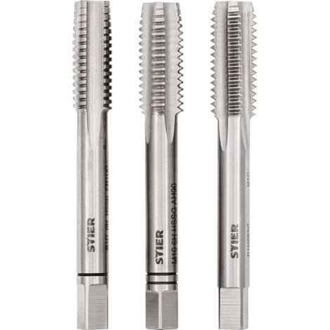 Jeu de 3 tarauds main STIER DIN 352 HSS-G M10