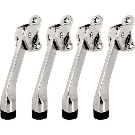 Heavy Garage Door Stop Packages Rubber Tip Lever Spring Metal Crutch Stopper Hinge (1/4)