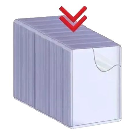 Bustina protettiva per carte, elevata trasparenza, struttura in PVC resistente, confezione da 25 pezzi (con pellicola) (1/2)