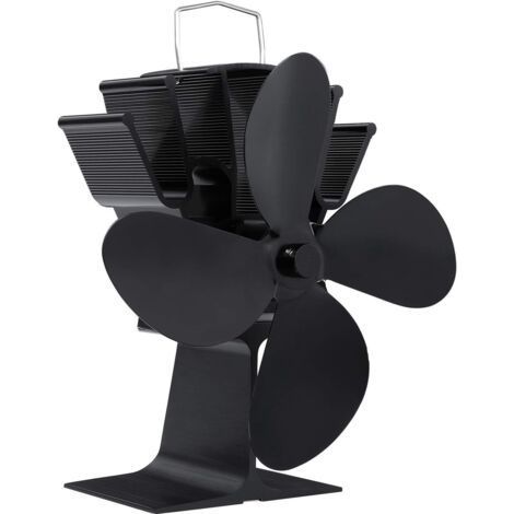 Ventilateur Poêle à 4 Pales, Alimenté par la Chaleur, Fonctionnement Silencieux, Écologique et Efficace, Pour Poêle à Bois/Cheminée (1/4)