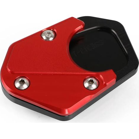 (Rouge sans logo) Compatible avec les modèles CFMOTO 450SR, 450SS et 450NK (2022, 2023, 2024) : rehausseur de béquille latérale, repose-pieds de béquille latérale, style moto, maxpower (1/4)