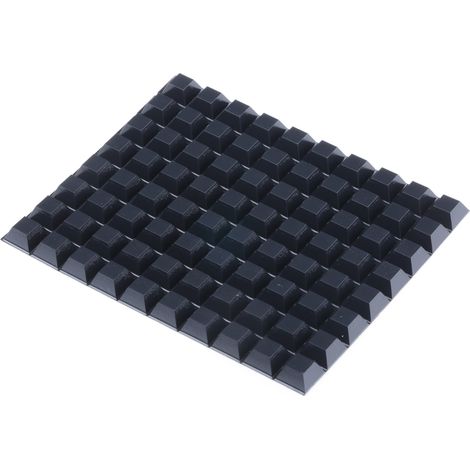 Butée adhésive Adhésif 3M Carré mince 12.7mm en PUR ( Prix pour Sachet de 80 )