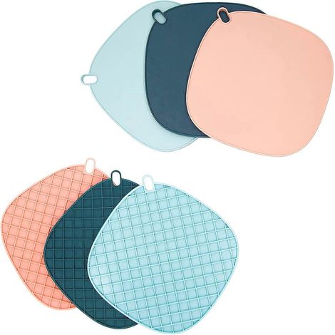 Set mit 6 Platzsets, dicke und wärmeisolierende Untersetzer für Arbeitsplatten.