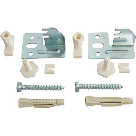 2 - Fixation Radiateur - Support Réglable - Pour Radiateur Acier Panneau À Étrier - Système Anti-Bruit - Installation Murale - Gris - 8x60 cm (1/3)