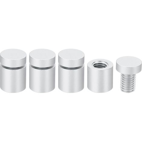 4Pcs pour Panneau de Signalisation 1/2 x 0,7 Pouce Argent Brillant (1/5)