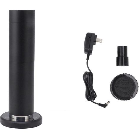 Zylindrischer Diffusor für ätherische Öle (120 ml) mit Verneblersystem für Zuhause, Spa oder Büro. 100–240 V, schwarz, US-Stecker.