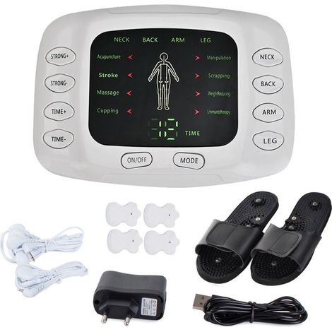 Électrostimulateur TENS pour massage musculaire et nerveux EMS blanc-AquaForge (1/5)