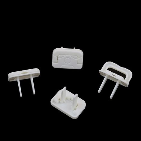 Lot de 20 protège-prises électriques en plastique ignifugé, isolant et de sécurité enfant (60 cm), blanc. (1/5)