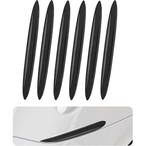 Ecleanfy - Lot 6 Protections Portière Auto Noir - Bande Anti-Collision Autocollante - Compatible la Plupart Modèles - Bordure Sécurité
