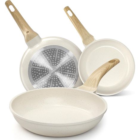 Set padelle BZDD-RLSW. 3 pezzi. 20/24/28 cm. bianco (1/5)