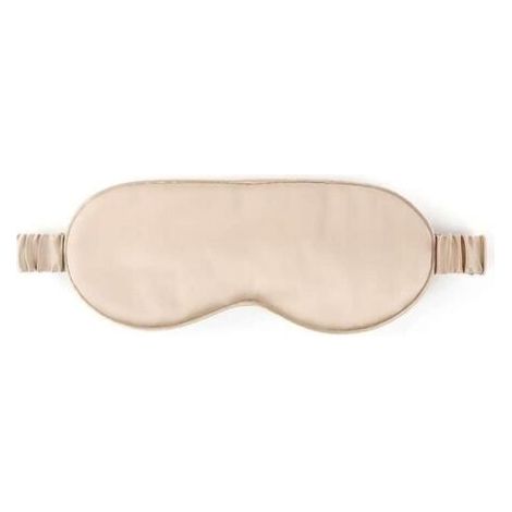 Masque Pour Les Yeux En Soie De Couleur Unie, Soie De Mûrier, Léger Et Doux Pour La Peau, Lisse Et Bloque La Lumière, Abricot Clair (1/3)