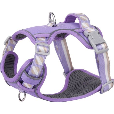 Harnais Pour Chien - Réglable - Ergonomique - À Double Attache Dos Et Poitrail - Térylène - 1 Pièce (1/5)