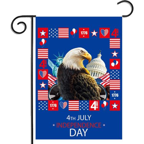 Drapeau De Jardin - 12x18 Pouces - Double Face - En Sisal - Pour Décoration Extérieure Fête Nationale - 1 Pièce (1/5)