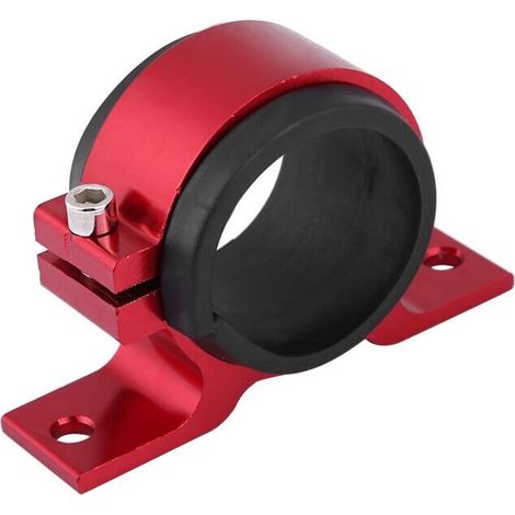 Support de montage de pompe à carburant de voiture en alliage d'aluminium 50mm, berceau de pince de filtre unique rouge (1/5)