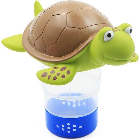Distributeur de chlore flottant et de produits chimiques pour piscine, spa, jacuzzi, tablette flottante réglable (peut contenir des tablettes chimiques de 7,6 cm) (1/5)
